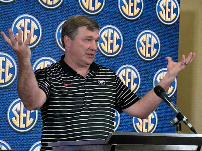 Georgia Head Coach Kirby Smart met with the media on Wednesday, May 31 as league officials gathered in Destin, Florida for the SEC's annual spring meetings.
